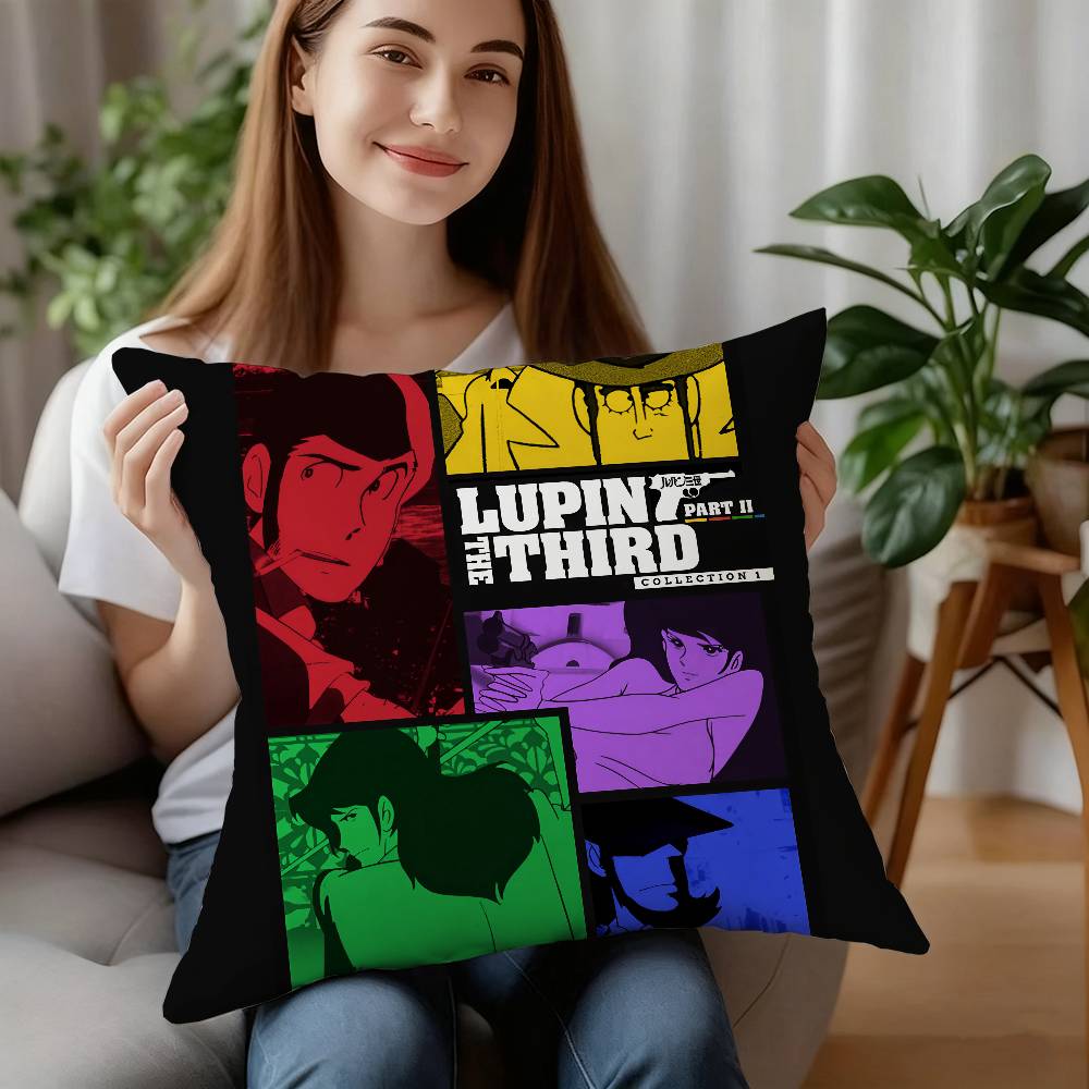 A-Arsène Lupin III Kissenbezug Sofa Dekorativ Zuhause Doppelseitiger Druck Kurzer Plüsch Kissen Kissenbezug Weihnachtsgeschenk