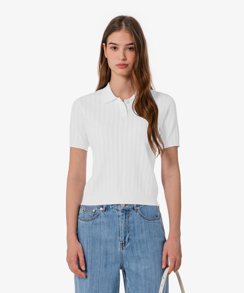 LACOSTE Women'S Golf Scalloped Polo Sweater Af331E-56G 001