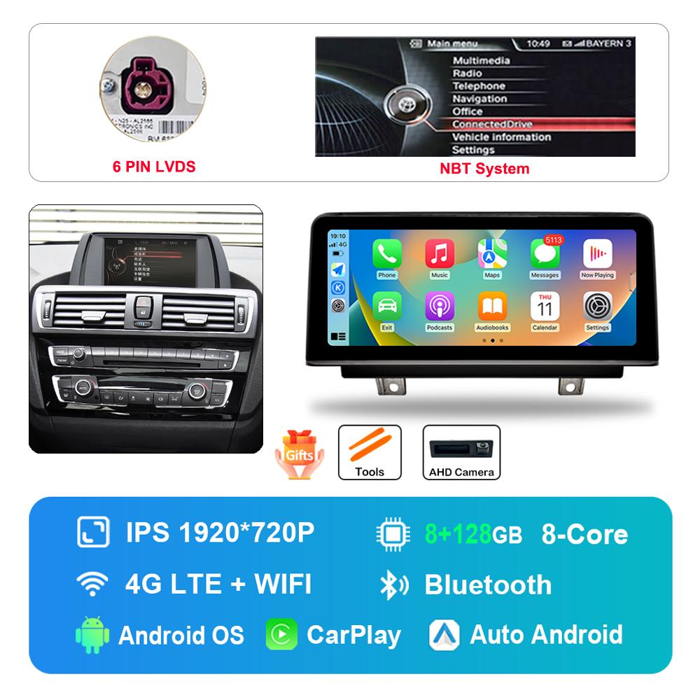 10.25 inch for BMW 1 Series F20 F21 2012 - 2016 NBT Syste DSP Stereo GPS 4G HD Touch Screen Android Car Radio Multimedia Player