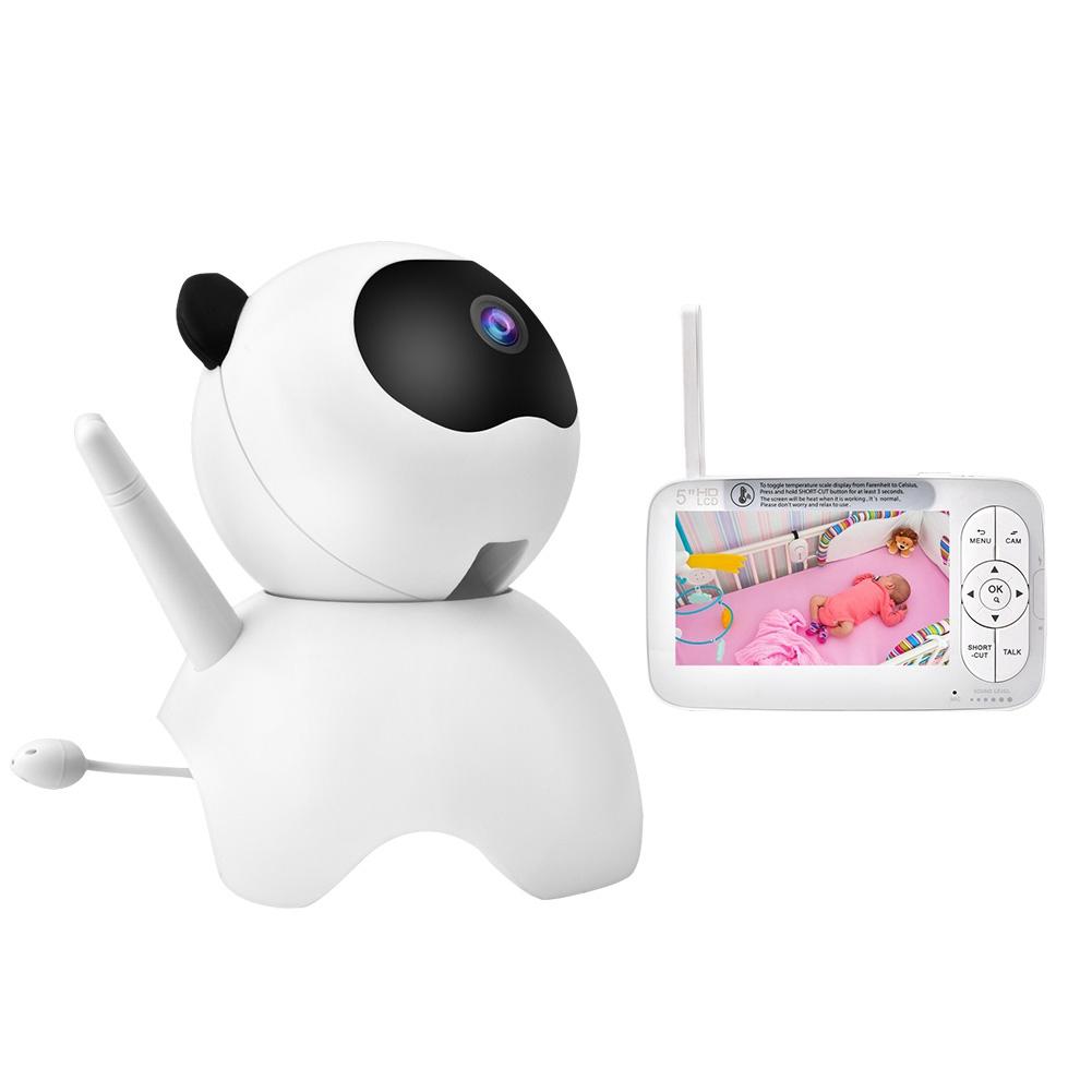 720P HD Wireless Digital Color Night Vision Baby Monitor with 5in LCD