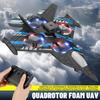 Remote Control Foam Fighter Drone with Lights & Camera - Crash-Resistant, Obstacle Avoidance Airplane Toy for Kids.