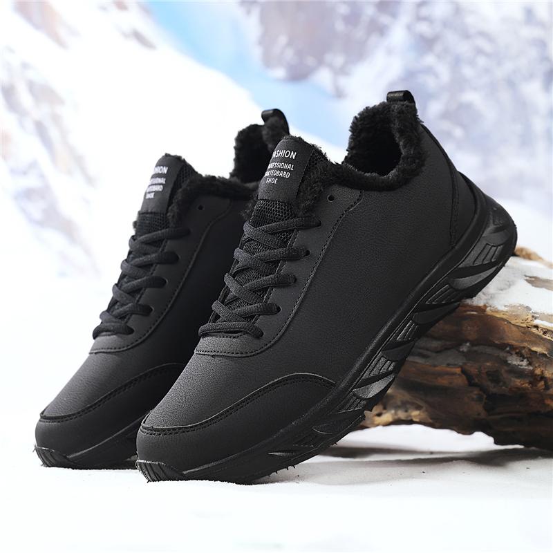 Warm Mens Winter Sneakers Male Students Cotton Walking Footwear With Plush