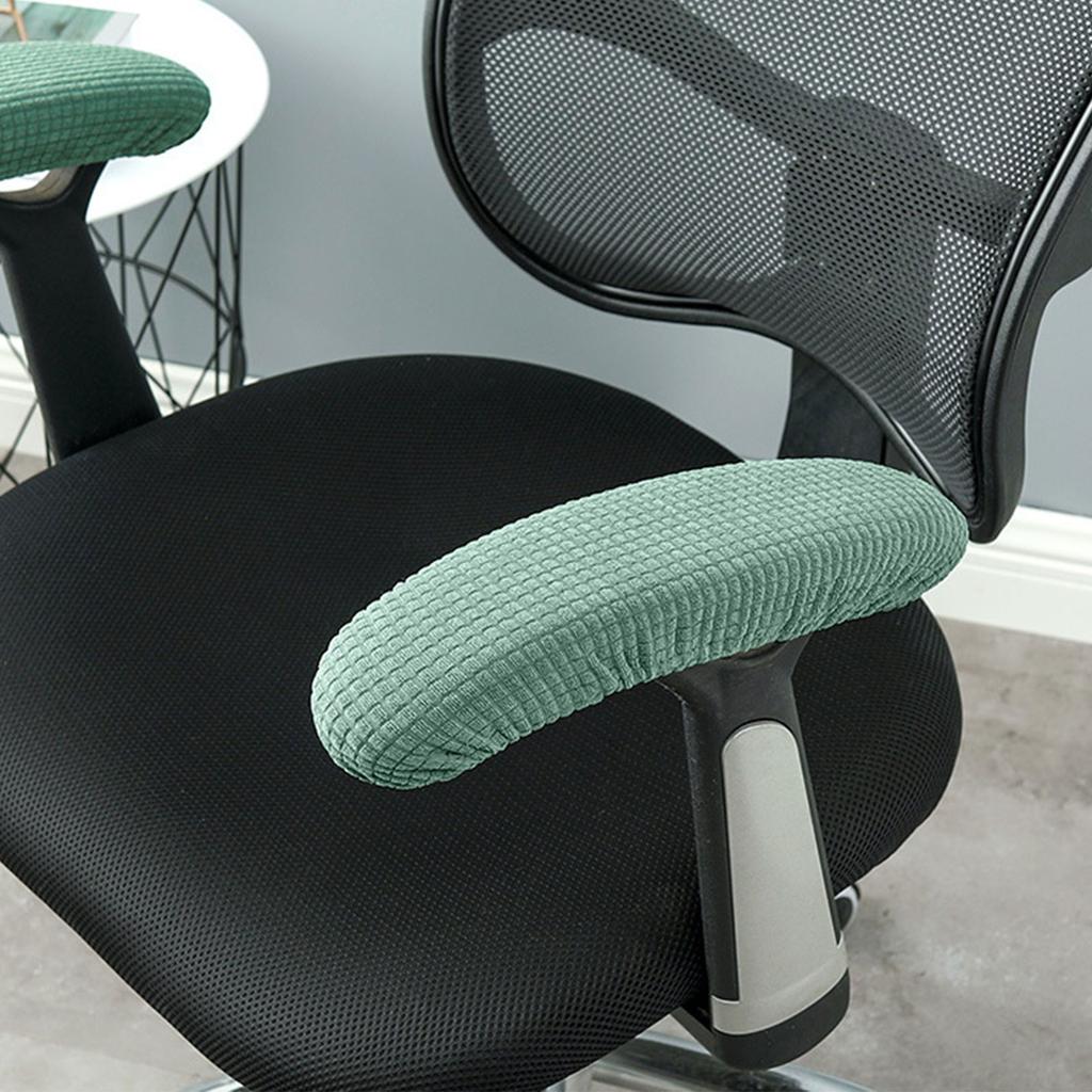 Pack of 2 Armrest Protectors with Elastic Band for Secure Installation on Various Office Chairs Providing