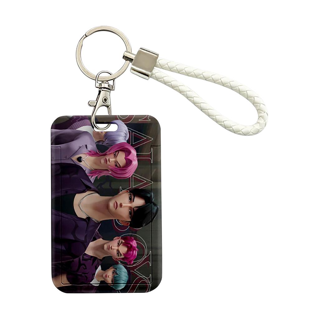 Anime Peripheral Slide Card Holder Transportation Card Campus Card Water Card ID With Long Lanyard