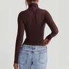 Casual Resort Style High Collar Long Sleeve Bottoming Shirt T-shirt for Women 2025 Autumn and Winter