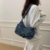 Denim Bag Women's Large Capacity Shoulder Bag Multi-Pocket Commuter Crossbody Bag