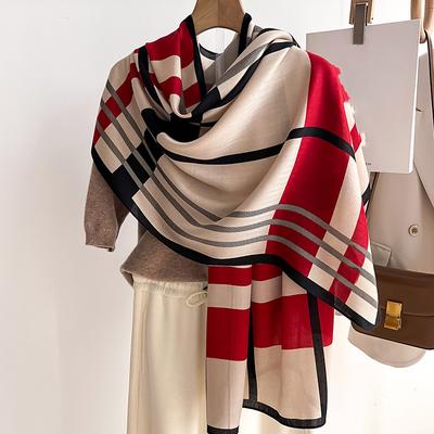 Silk Scarf Women's New Autumn and Winter Scarf Scarf, Warm Neck Scarf, Fashionable Neck Protection Scarf