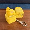 Funny Chicken Frog Keyboard Fidget Toys Keychain Finger Button Clicker Decompression Toys With Colorful Lights Rechargeable Toy