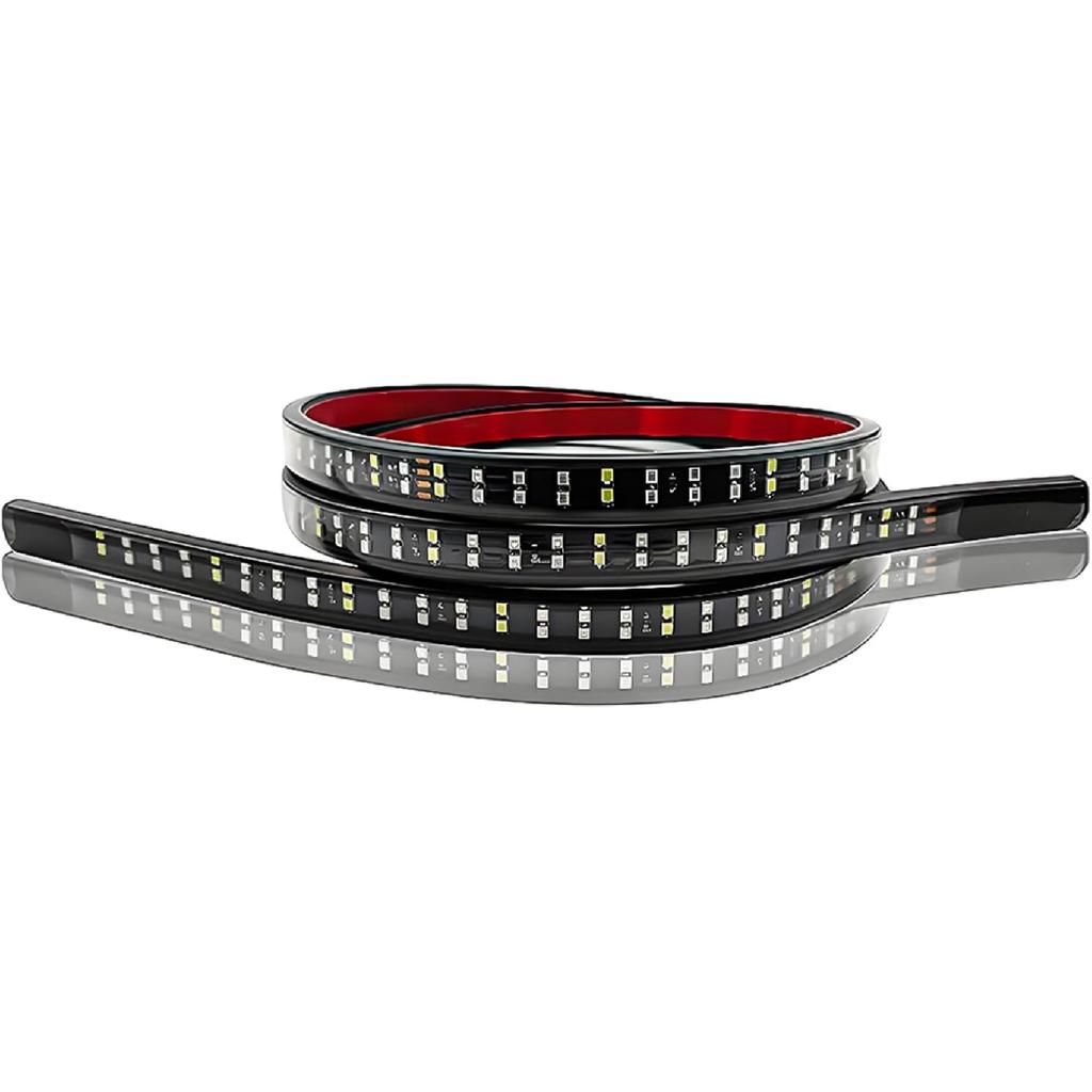 48" LED Tailgate Light Bar, Triple Row LED Tail Light Strip with Red Brake White Reverse Lights, Bright Waterproof Rear Lights Bar Universal for