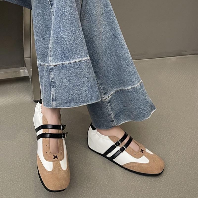 Fashion Ballet Flat Shoes 2025 Summer Breathable Soft Women Sneakers Mary Jane Fashion Forest Style Flat Sneakers Casual Flat Shoes