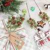 5/10Pcs Christmas Red Green Artificial Berry Bouquet - Xmas Tree Ornaments, Home Decor & New Year Party Supplies