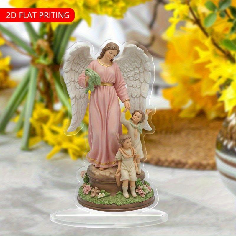 2D Flat Acrylic Angel Statue Desk Decoration, Classic Angel Design, Suitable for Wall Decoration, Porch, Room, Villa, Accents Home, Hallway, or Workpl