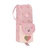 Pencil Case for Child - Safta - 6x21x6 Cm - Light Pink - Resistant Polyester - Zipper Closure - Webbing Handle