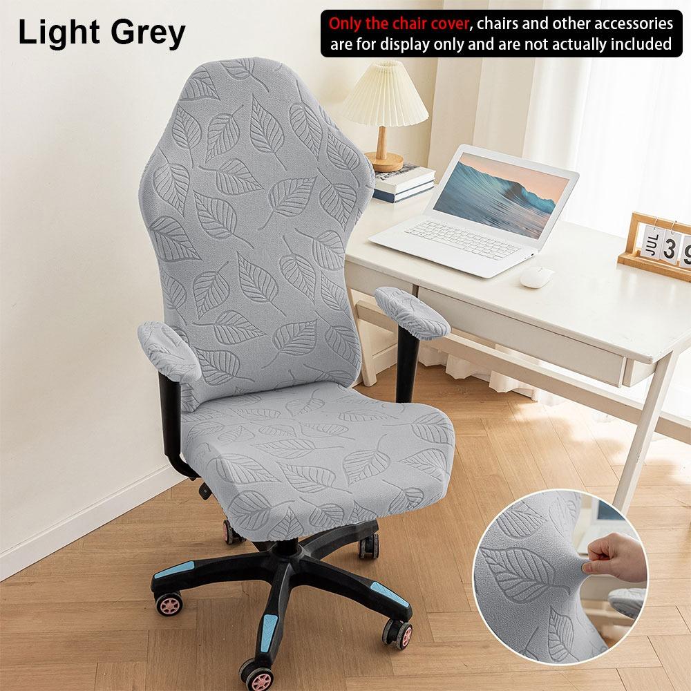 1Set Elastic Stretch Chair Cover Set Office Computer Chair Color Patchwork Gaming Chair Covers Fleece Jacquard