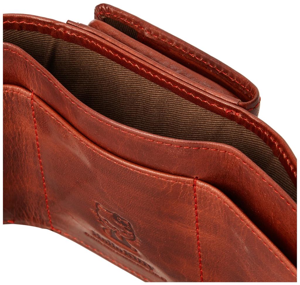 Wallet Hello Kitty Genuine Leather Cowhide Mini Wallet Coin Case Compact Small Wallet Kitty Ribbon Motif Coin Case Mini Wallet Red [Sanrio] Women's