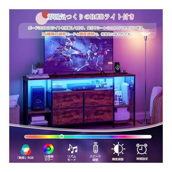 IKIFLY TV-Ständer, bewegliches Regal aus Nussbaumholz, offener Stauraum, 42/32 Zoll, kompatibel mit 55 Zoll, platzsparend, skandinavisch, stilvoll, mit Schublade,