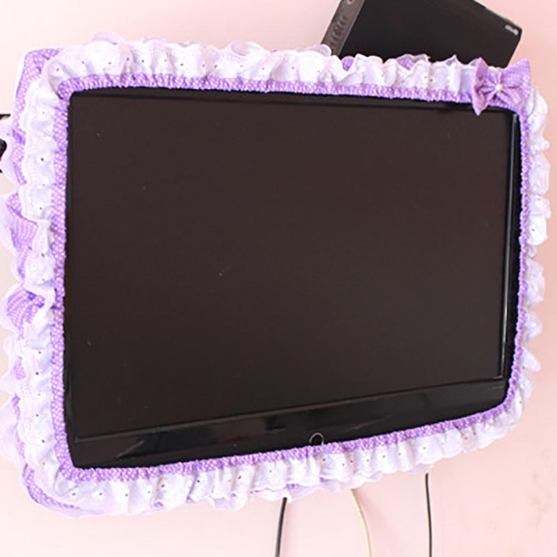 Estilo Fada 24-38 Polegadas Capa Protetora de Pó para TV Monitor de Computador Proteção Adesivo Montado na Parede Mesa Tela Curva Tecido Macio Artesanato