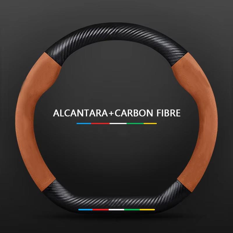 Car Suede Anti-Slip Steering Wheel Cover For Volkswagen Passat Golf 5 GTI Beetle Tiguan Touareg Polo T-ROC T-Cross Magotan Jeeta