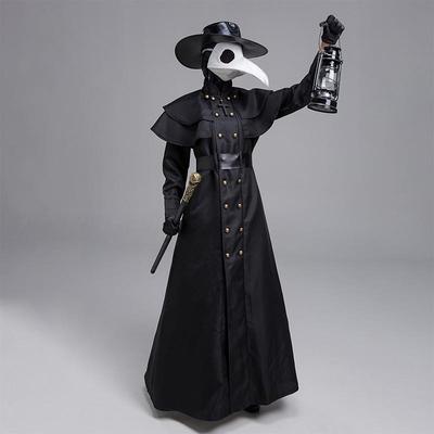 Disfraz de Doctor de la Peste de Halloween con Máscara de Pico de Cuervo