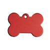 Cheap Multicolor Aluminum Dog Collar Tags Custom Logo Bone Shape Features Lights Solid Pattern Material