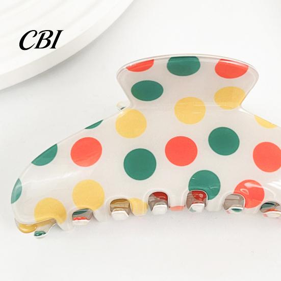 Hair Clip Large Strong Grip Clip, Dot Print Claw, Portable Scalp Friendly Accessory for Thick Updos Half-Tied Hairstyles Pattern