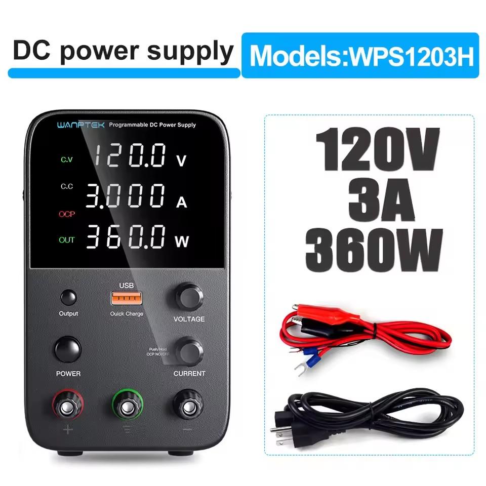 Wanptek Programmable DC Power Supply WPS3010H 30V 10A Voltage Current RegulatorLaboratory Maintenance Workbench  AC 220V 110V