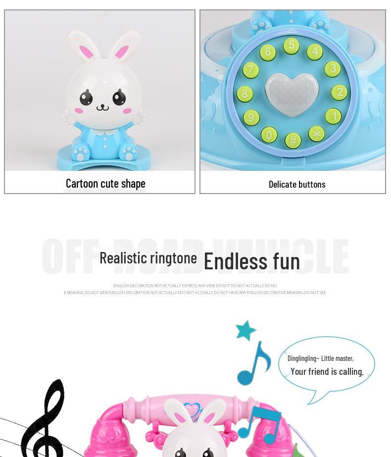 Retro Kids' Toy Phone: Interactive Learning with Lights, Music, and Stories