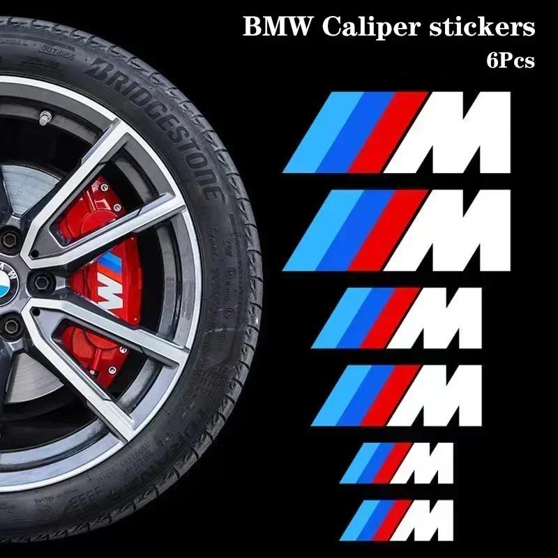 2025 Heißes Auto Weiß Schwarz M Logo Emblem Abzeichen Bremssattel Aufkleber Für BMW M Power Performance M3 M5 X1 X3 X5 X6 E46 E39 Auto Ac