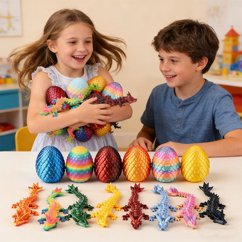 24τμχ 12Σετ 3D Εκτυπωμένο Αυγό Δράκου με Γλυπτά Δράκων Γέμισμα Πασχαλινού Καλαθιού Δώρο για Παιδιά Δώρα Πάρτι Γενεθλίων Γέμισμα Pinata