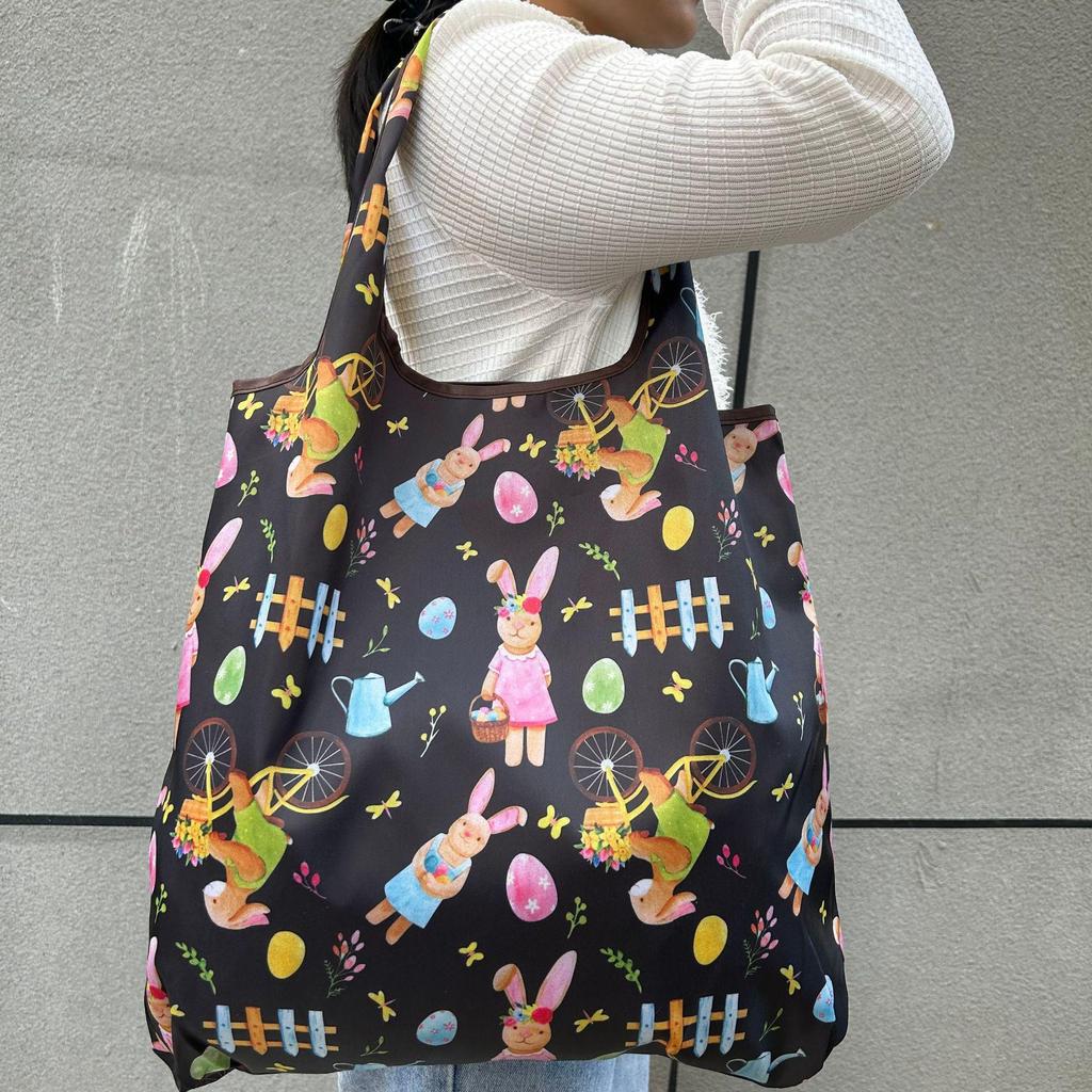 Eco-Friendly Foldable Korean Style Portable Shopping Bag - Medium Size Handbag