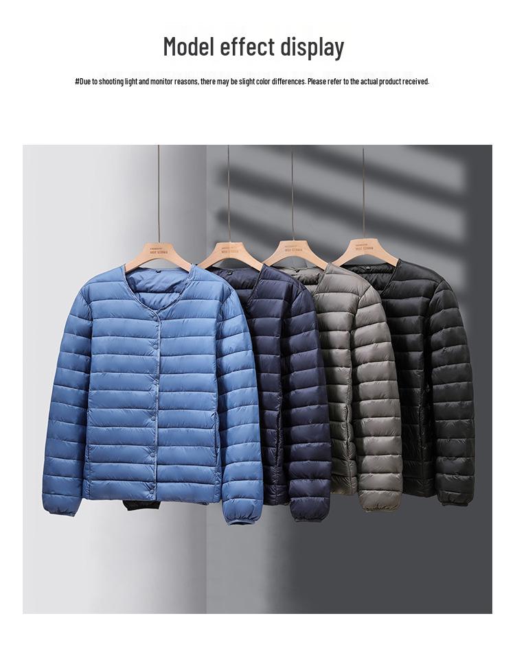 Men's Ultra-Thin Lightweight Down Cotton Work Jacket - Cold-Proof, Plus Size, Short Coat.