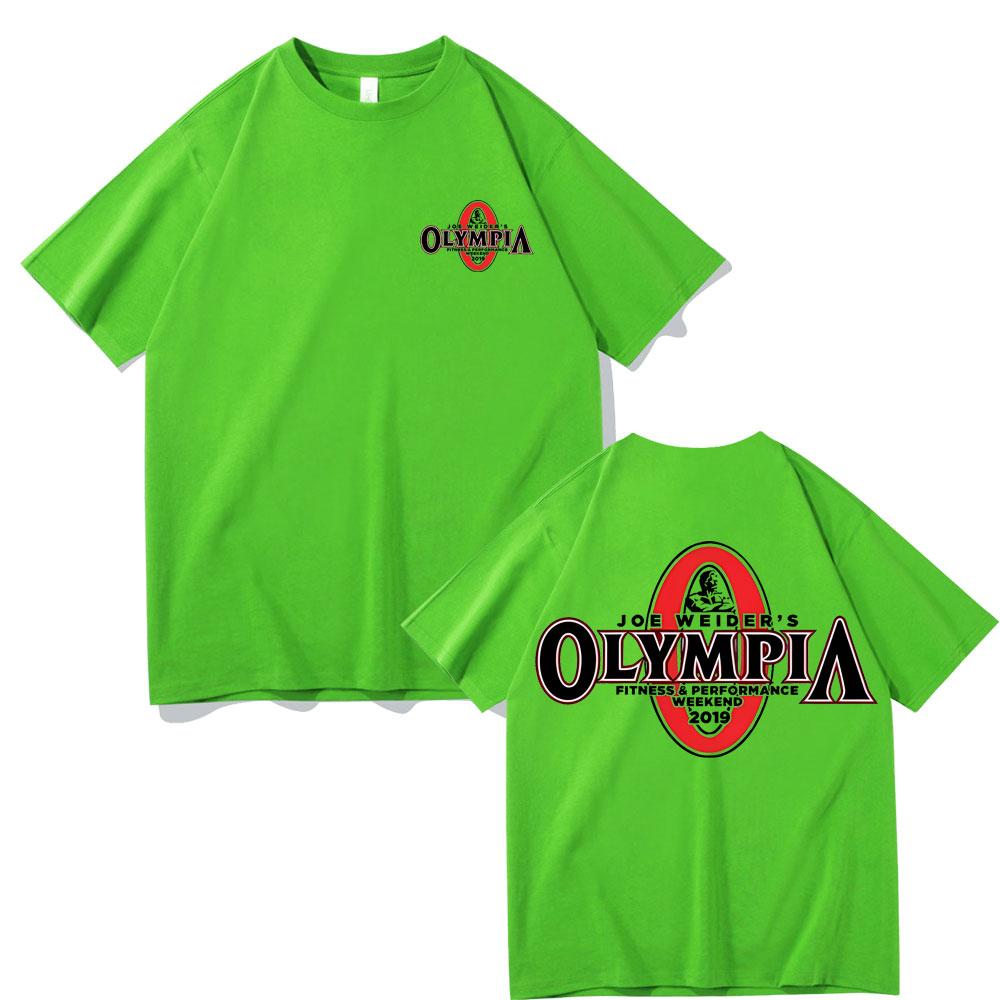 Hot Sale Olympia Fitness Male High Quality Short Sleeve Tees Unisex Gyms 100 Cotton T Shirt Unisexs Causal Oneck Oversized Tshirts