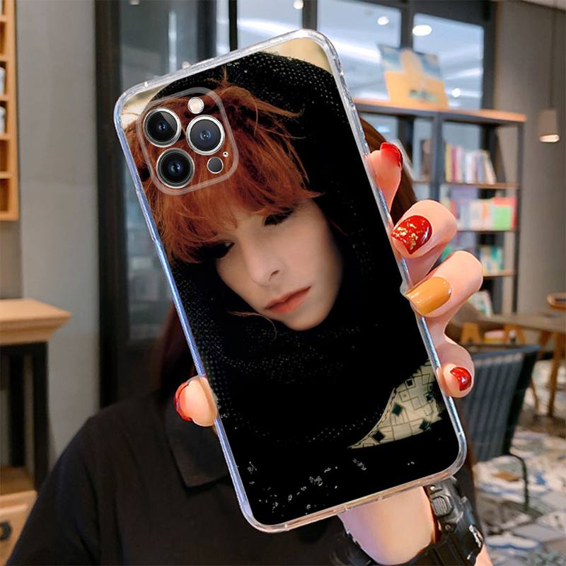 Mylene Farmer Singer Phone Case For iPhone 14 13 12 11 Pro Max XS X XR SE 2020 6 7 8 Plus Mini Transparent Shell