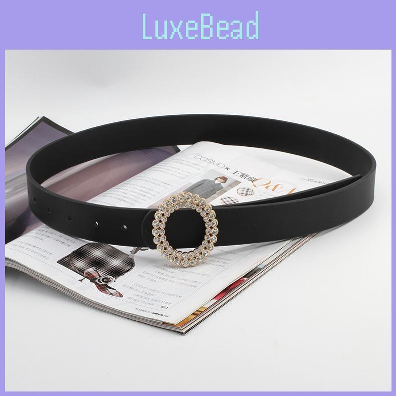 Buckle Waist Round Belt Womens Imitation Leather Material