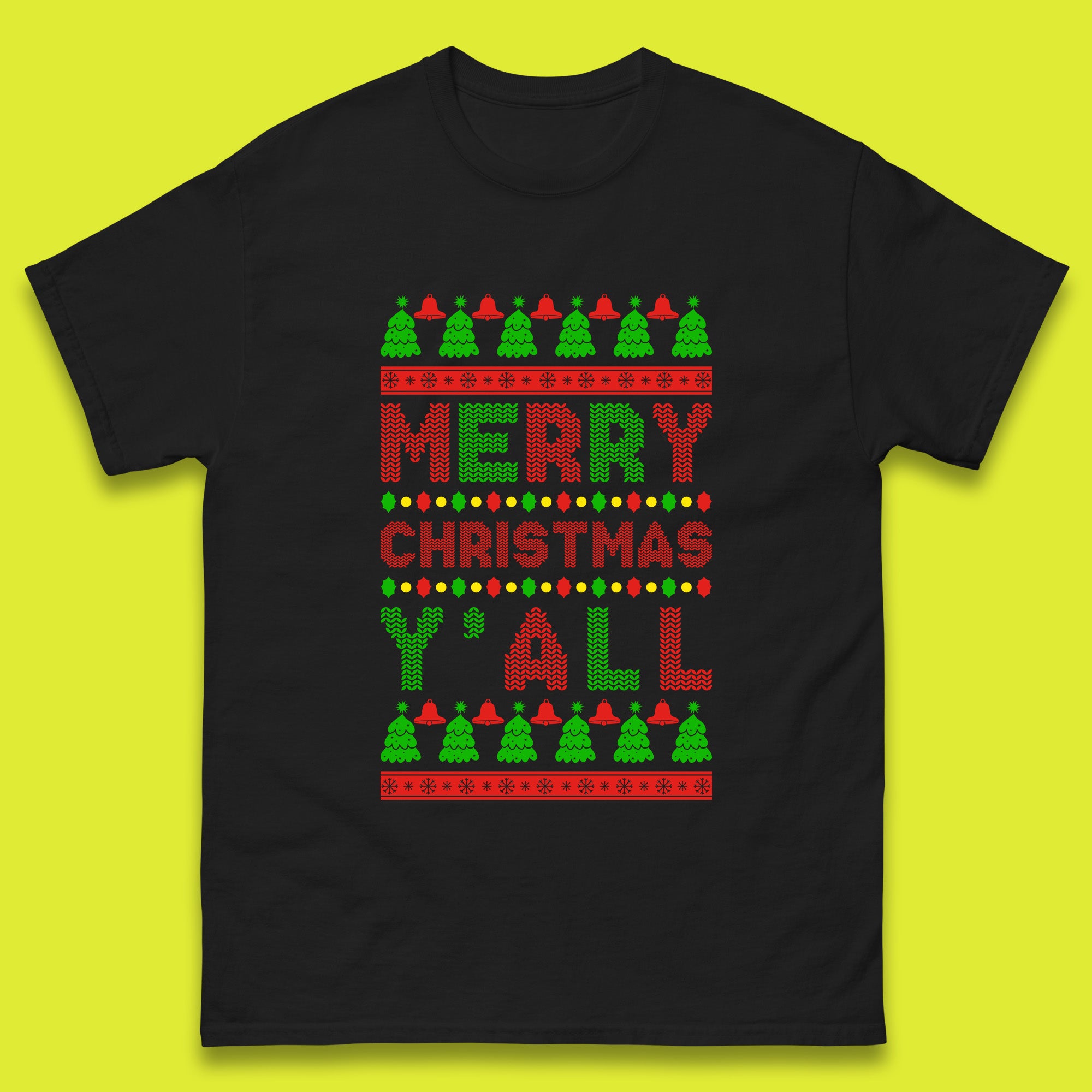 Merry Christmas Y all Xmas Mens T Shirt Womens Tops Tees XL