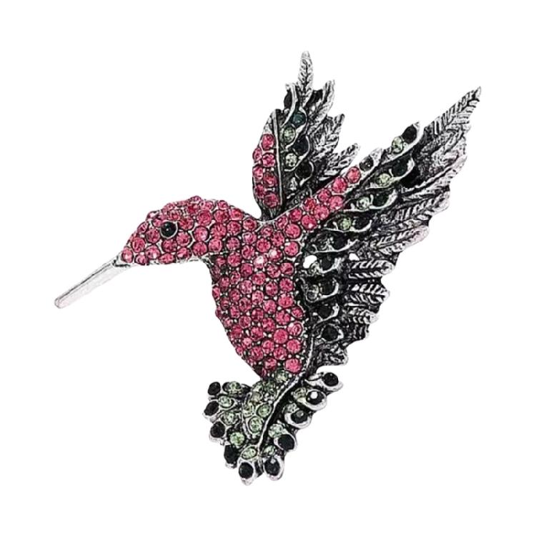 Delicate Rhinestones Encrusted Hummingbird Brooch Portable Accessory for Adding Elegant to Any Outfits or Occasion
