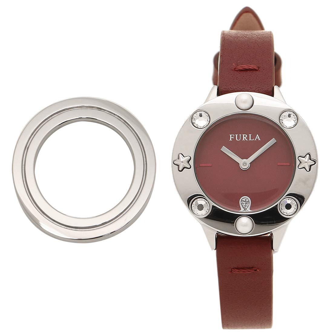 Часы со сменным безелем FURLA 996322 R4251109528 W513 I44 CGQ Красный Серебристый [Furla] Женские [Товар]
