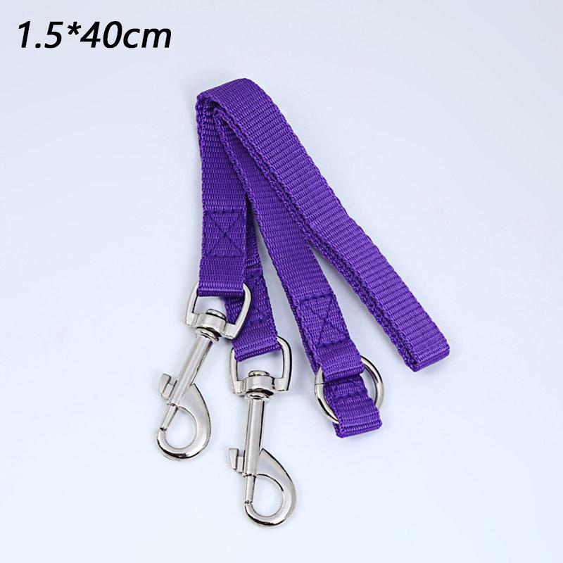 Laisse pour chien double coupleur double deux en un en nylon solide en forme de V réglable laisse pour chien de compagnie colorée deux voies 2 chiens laisse pour animal de compagnie