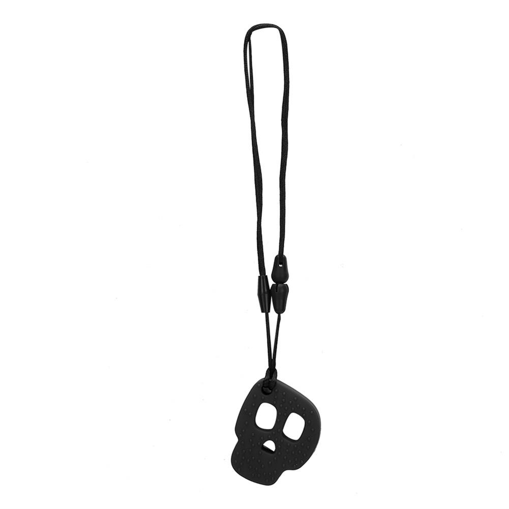 

Silicone Baby Teether Pendant Safe Soothing Infant Chewing Teething Necklace ToyBlack