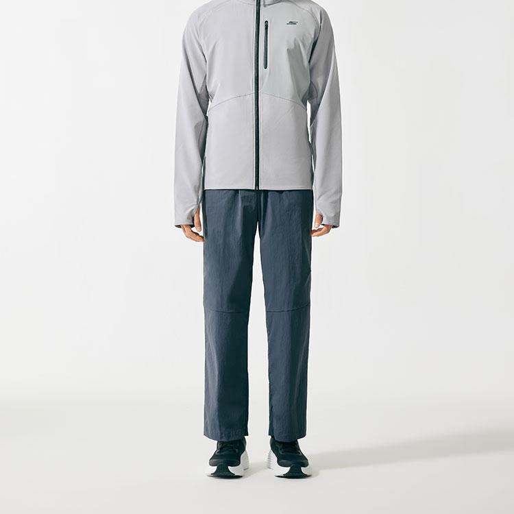 Skechers Warm And Cold Resistant Loose Woven Sports Commuter Versatile Fashion Casual Pants Men Pants Blue Night P225M240-000P