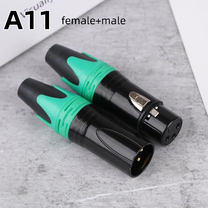 1/2Pcs Pin Xlr Plug Jack Male / Female Microphone Connector Mic Adapter Xlr Cable Terminal Audio Wire Connector
