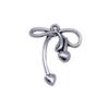 Pendants Bow With Crown Charms For Princess Themed Jewelry Making Alloy
