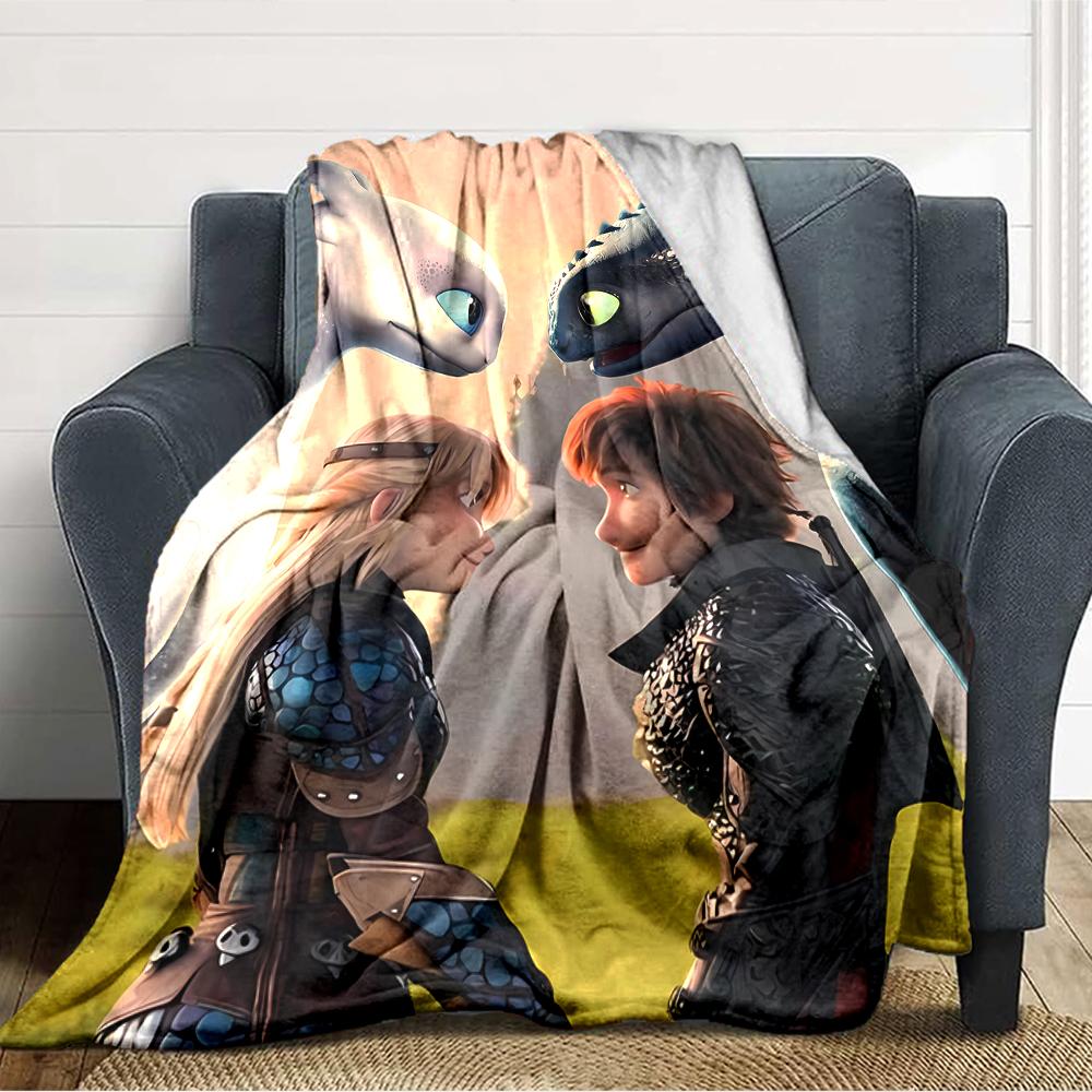 1pc Toothless1 Blanket, Gift, for Men and Women, Soft Blanket, Good for Sofa Bed Couch Travel, Lightweight Flannel Blanket