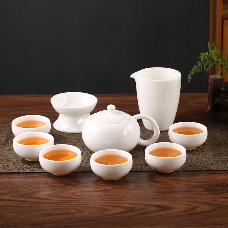 JANLA White Porcelain Portable Kung Fu Tea Set