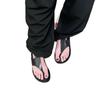 Niche Pinch Foot One-word Buckle with Roman Sandals Women's Retro Bevel Cover Ugly Flat Bottom Cool Slippers Women