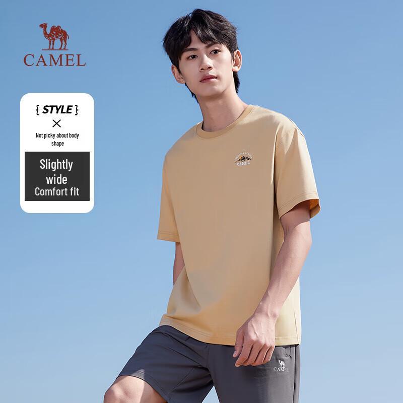 Camel Men's Three-Proof Breathable Round Neck T-Shirt