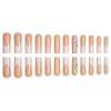 European and American long water pipes simple French fake nails gradual change flower colored diamonds cross-border wear armor Press on nails
