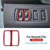 Carbon Fiber Modified For Renault Clio MK4 2013-2018 Car Headlight Adjustment Control Switch Button Protective Cover Accessories