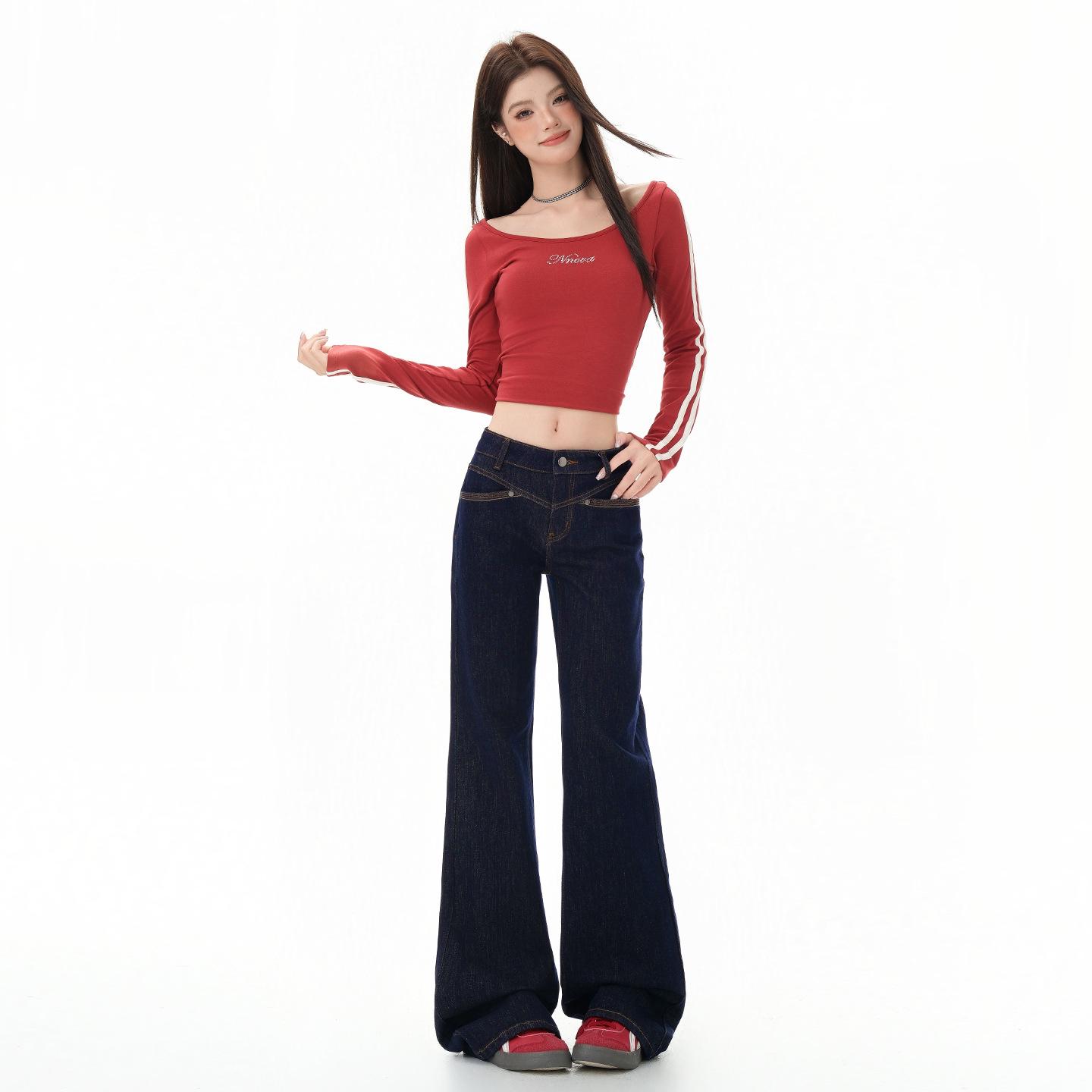 

Women s Low Waist Micro Flare Jeans - Autumn 2025 Spicy Girl Collection Medium