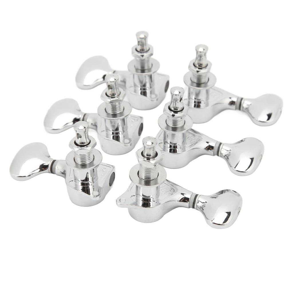 1:18 Gear Ratio Guitar Tuners Knob Enclosed Robust Silver Electric Guitar String Knob Tuning Pegs